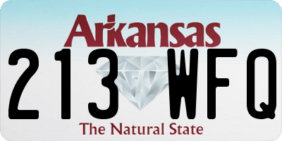 AR license plate 213WFQ