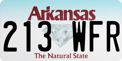 AR license plate 213WFR