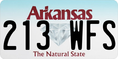 AR license plate 213WFS