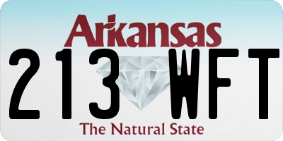 AR license plate 213WFT