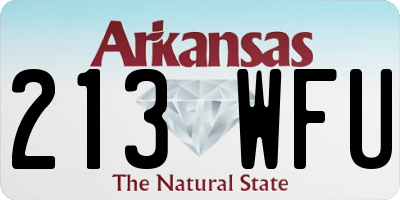 AR license plate 213WFU
