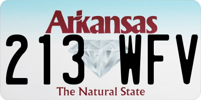 AR license plate 213WFV