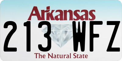 AR license plate 213WFZ