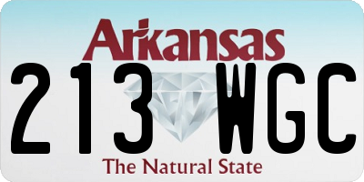 AR license plate 213WGC