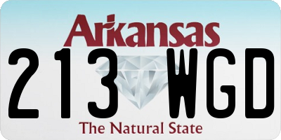 AR license plate 213WGD