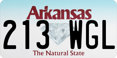 AR license plate 213WGL