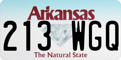 AR license plate 213WGQ