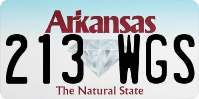 AR license plate 213WGS