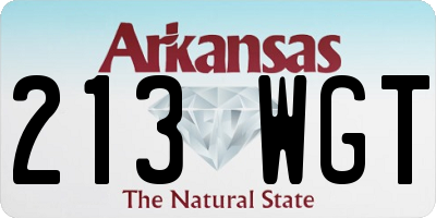 AR license plate 213WGT