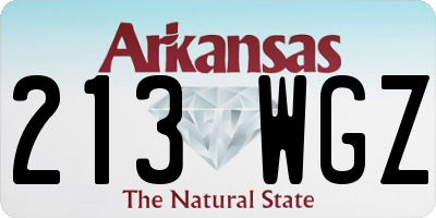 AR license plate 213WGZ
