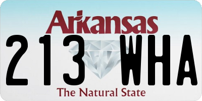 AR license plate 213WHA