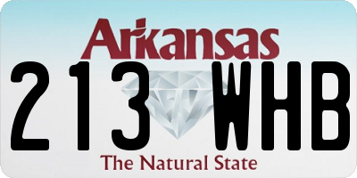 AR license plate 213WHB