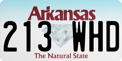 AR license plate 213WHD