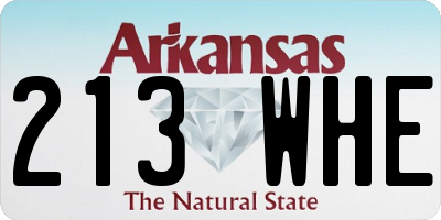 AR license plate 213WHE