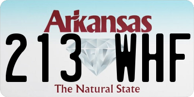 AR license plate 213WHF