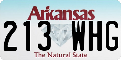 AR license plate 213WHG