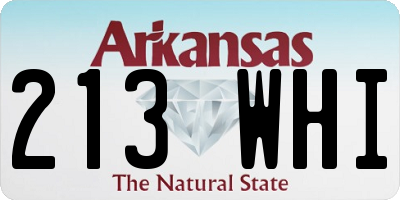 AR license plate 213WHI