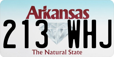 AR license plate 213WHJ
