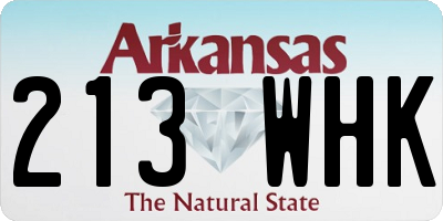 AR license plate 213WHK