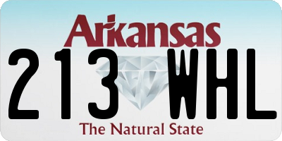 AR license plate 213WHL