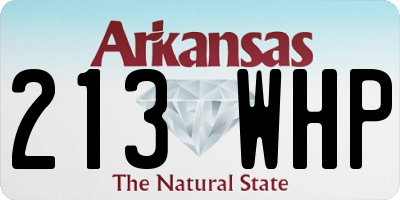 AR license plate 213WHP