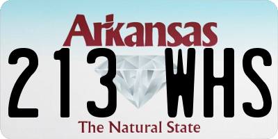AR license plate 213WHS