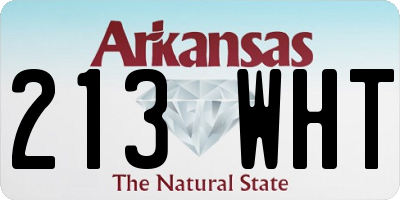 AR license plate 213WHT