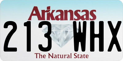 AR license plate 213WHX