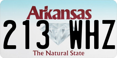 AR license plate 213WHZ