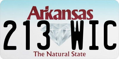 AR license plate 213WIC