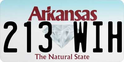 AR license plate 213WIH