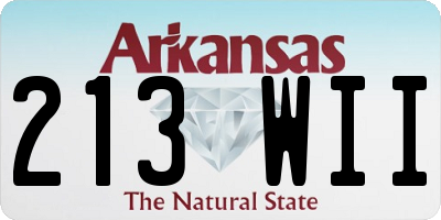 AR license plate 213WII