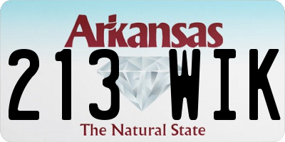AR license plate 213WIK
