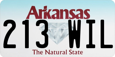 AR license plate 213WIL