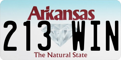 AR license plate 213WIN