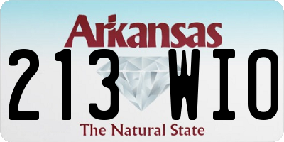 AR license plate 213WIO