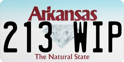AR license plate 213WIP