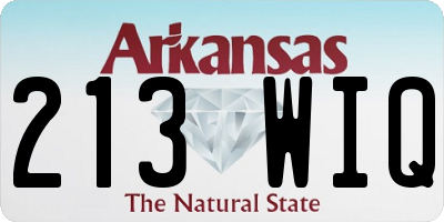 AR license plate 213WIQ