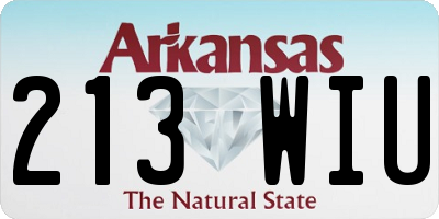 AR license plate 213WIU
