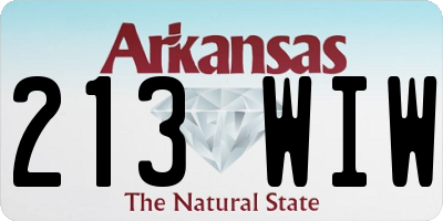 AR license plate 213WIW