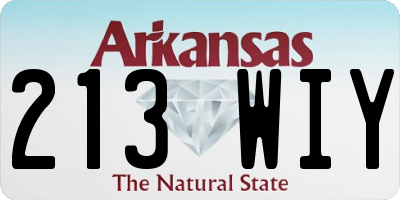 AR license plate 213WIY