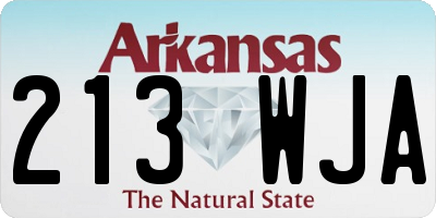 AR license plate 213WJA