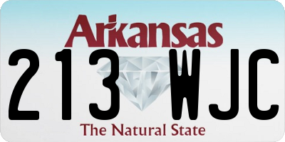 AR license plate 213WJC