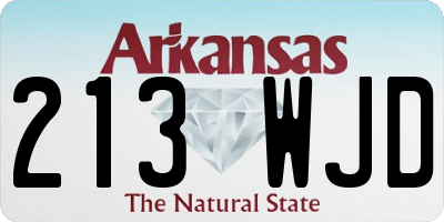 AR license plate 213WJD