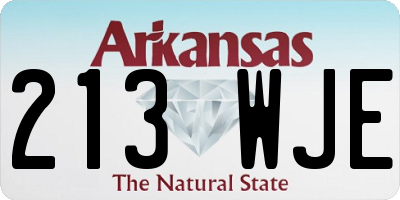 AR license plate 213WJE