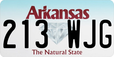 AR license plate 213WJG