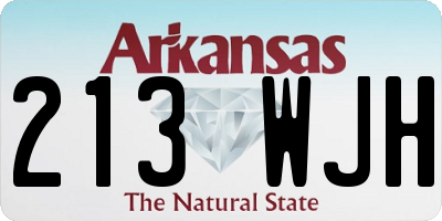 AR license plate 213WJH