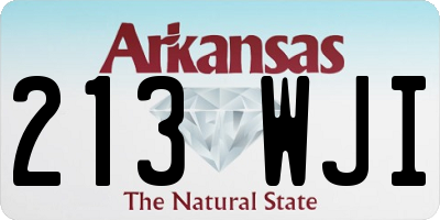 AR license plate 213WJI