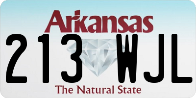 AR license plate 213WJL