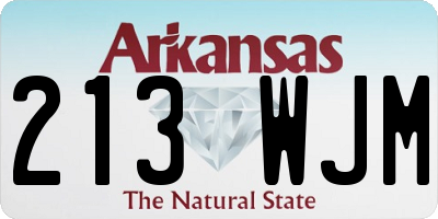 AR license plate 213WJM